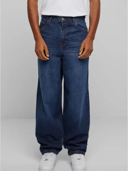 Široké džíny Urban Classics modré