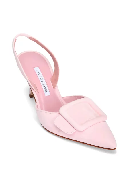 Sandale Manolo Blahnik cu cataramă roz