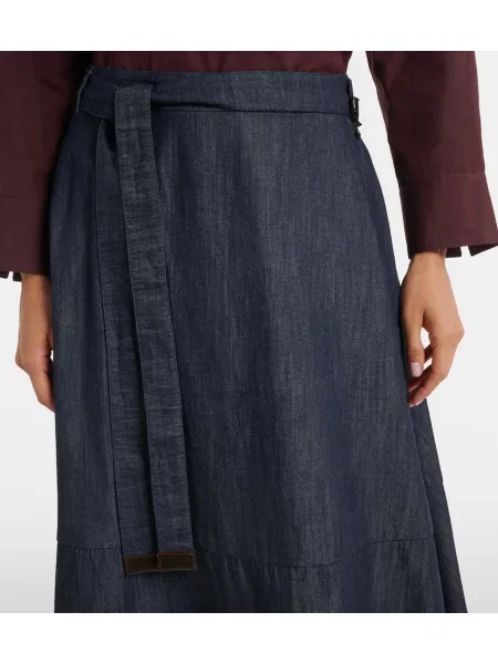 Cu centură fustă din denim 's Max Mara albastru