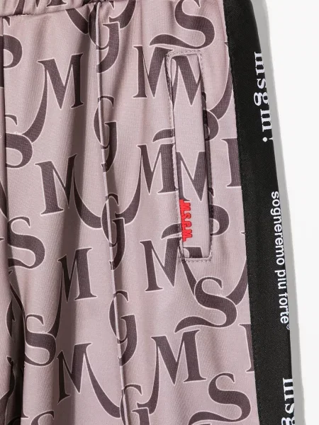 Dětské kalhoty Msgm hnědé