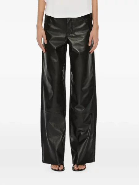 Pantaloni Christopher Esber din piele negru