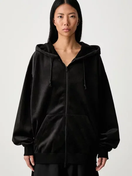 VELVET ZIP HD hanorac cu din velur pentru femei