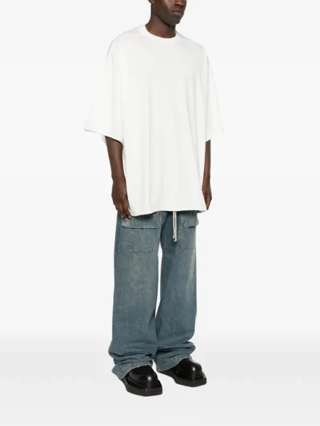 Tricou Rick Owens scurt alb