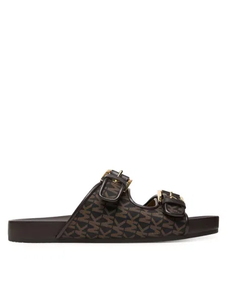 Klapki MICHAEL Michael Kors brązowe