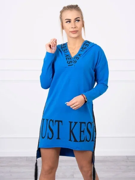 Rochie Kesi cu glugă cu imagine de costum albastru