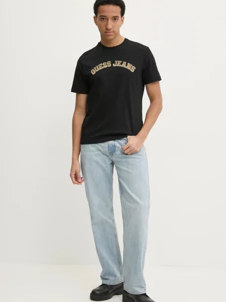 Kratka majica Guess Jeans črna