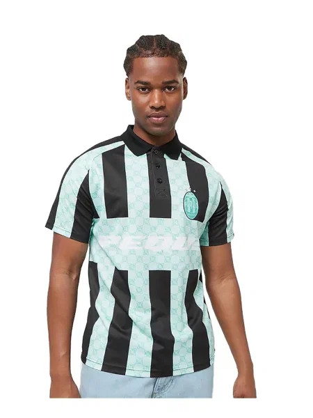 Pequs Póló Football Logo vízszín fekete