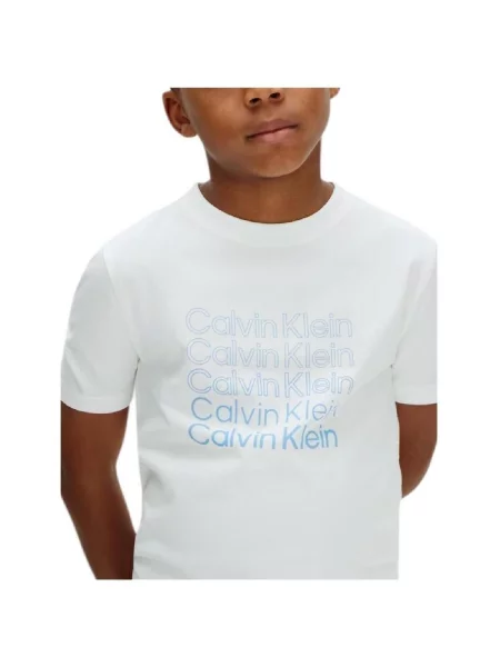 Gyerek póló Calvin Klein Jeans fehér