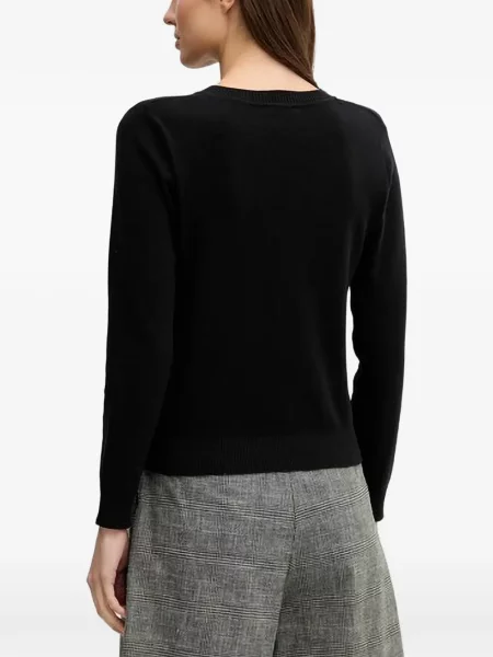 Pulover Benetton cu decolteu în V negru