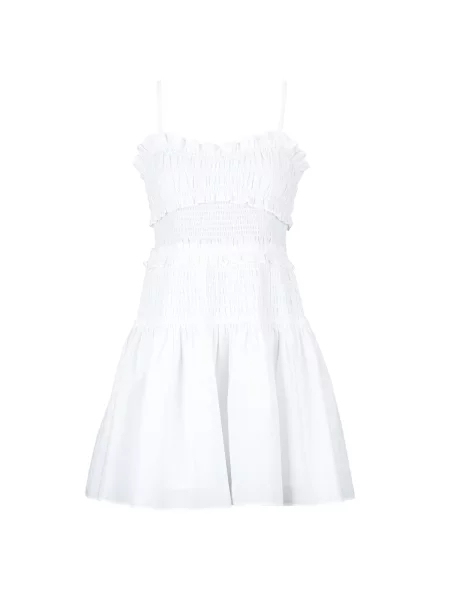 Rochie mini Michael Michael Kors din poplin de costum alb