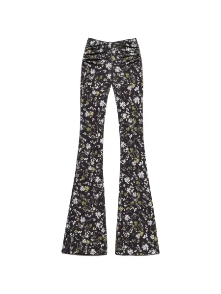 Pantaloni Aniye By cu model floral negru