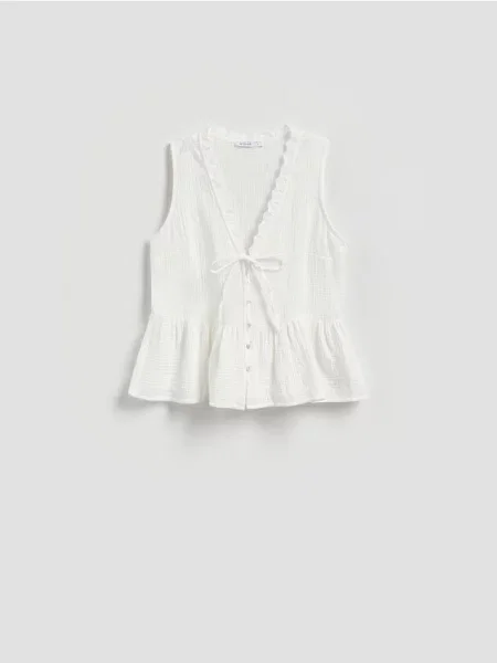 Reserved Муслінова блузка білий