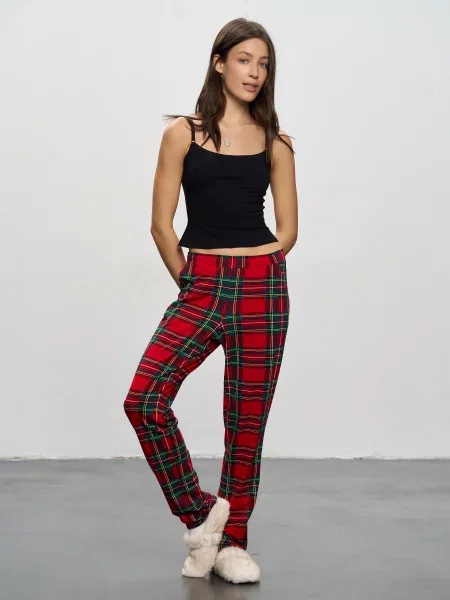 Штани для дому Роза червоний