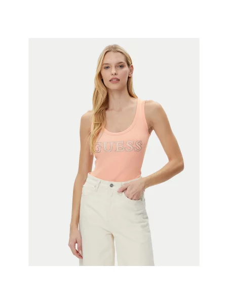 Guess Τοπ Regular Fit μπεζ