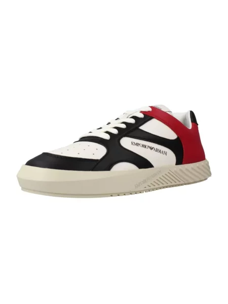 Sneakersy Emporio Armani skórzane czarne