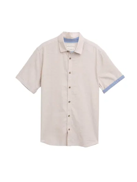 TOM TAILOR Cămașă nisipiu / deschis albastru