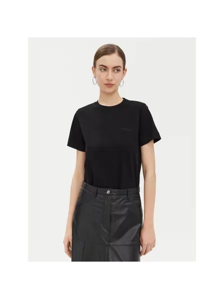 PINKO T-Shirt Start Regular Fit μαύρο