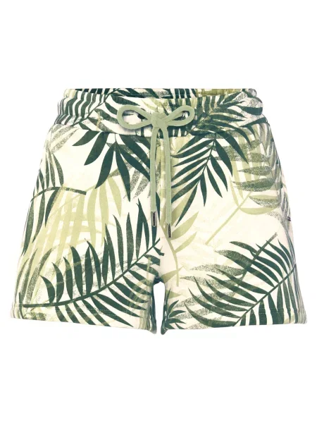 LASCANA Spodnji del pižame kremna / svetlo / temno zelena