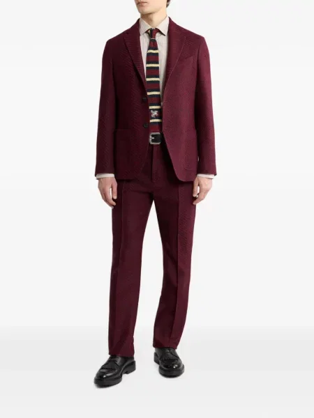 Pantaloni Etro de lână roșu