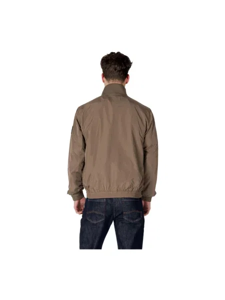 Lniana kurtka jeansowa Calvin Klein Jeans zielona