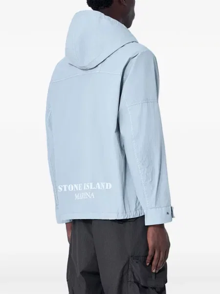 Geacă Stone Island cu strasuri cu cordon albastru