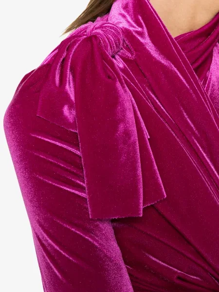 Кадифена костюм мини рокля Balenciaga виолетово