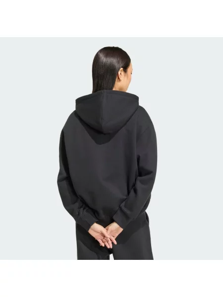 BLUZA Z KAPTUREM ESSENTIALS OVERSIZED FLEECE czarna
