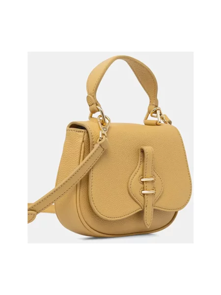 Coccinelle torebka crossbody skórzana żółta