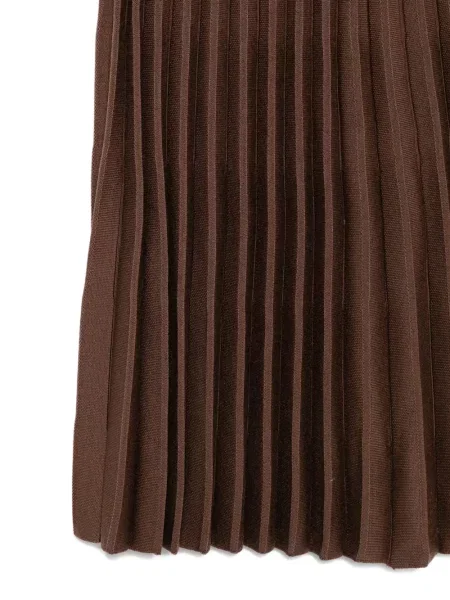 Dzianinowa spódnica plisowana Mrz brązowa
