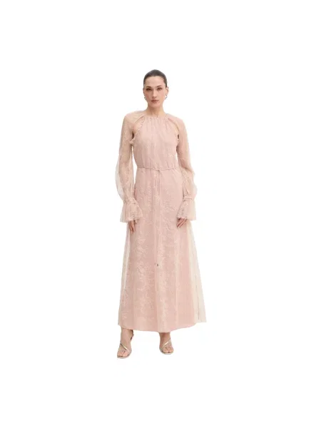 Sukienka maxi Pinko różowa
