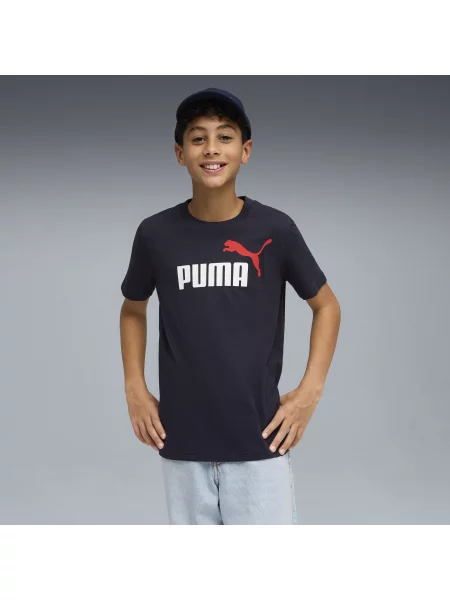 PUMA Młodzieżowa koszulka Essentials Colour z logo Akcesoria niebieski