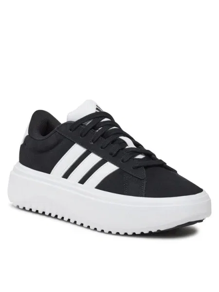 Bőr félcipő Adidas fekete