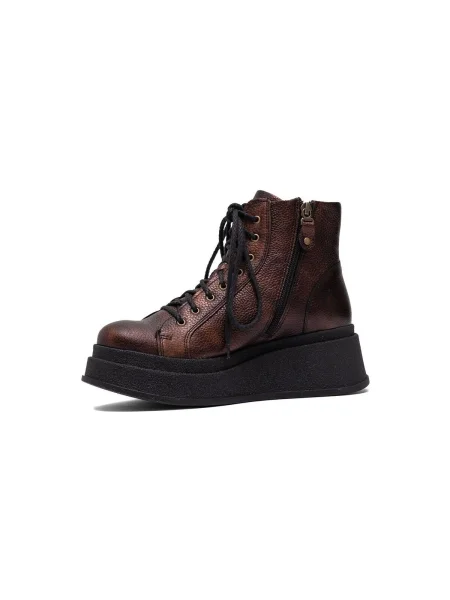 Botine Maciejka din piele cu platformă negru