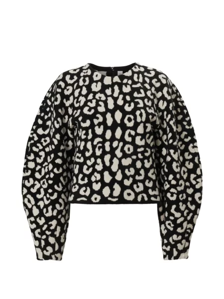 Pulover Carolina Herrera cu model leopard negru