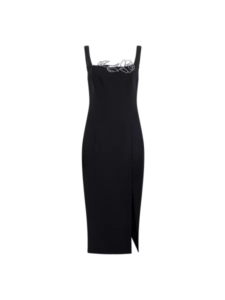 Sukienka midi Blumarine z dżetami czarna