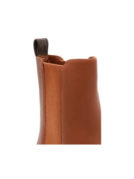 Botki Michael Kors skórzane bez obcasa brązowe