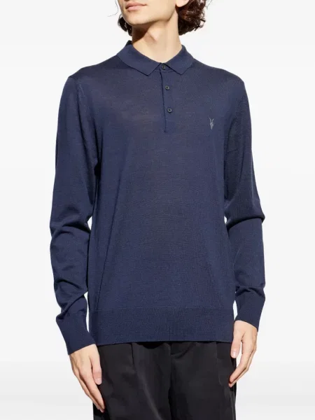 Polokošeľa Allsaints modrá