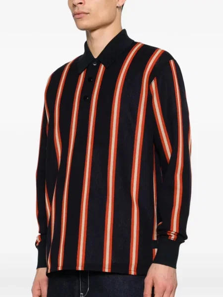 Polo Junya Watanabe Man cu dungi lung albastru