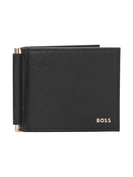 Portfel Boss skórzany czarny