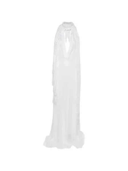 Rochie maxi Blumarine cu decolteu în V alb