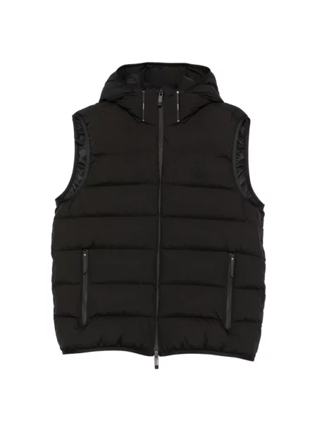Vestă Moncler cu glugă negru