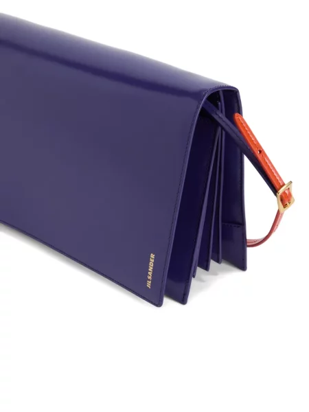 Geanta de piele Jil Sander din piele violet