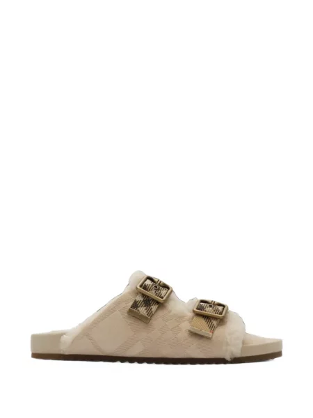Sandale Burberry în carouri din piele de oaie