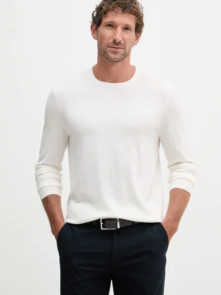 Tommy Hilfiger sweter z bawełną NEW YORK beżowy