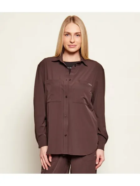 GUESS ACTIVE Cămașă NAT SHACKET maro