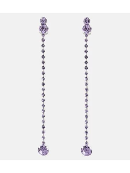 Uhani Magda Butrym s kristali vijolična