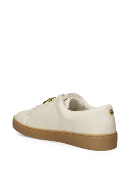 Balerini Michael Michael Kors din piele cu model floral maro