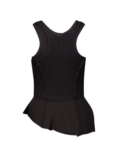 Top Natasha Zinko asimetric negru
