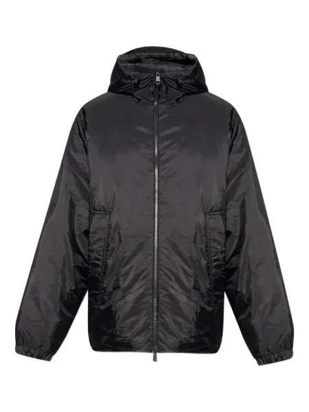 Geacă cu puf Moncler cu glugă negru