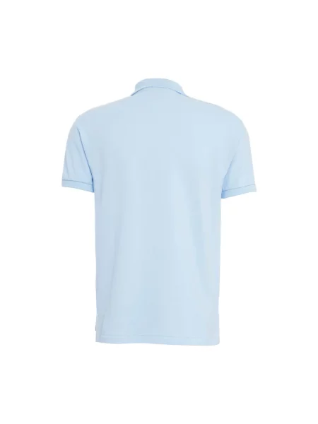 Koszulka polo o kroju slim fit z czystej bawełny Polo Ralph Lauren niebieska